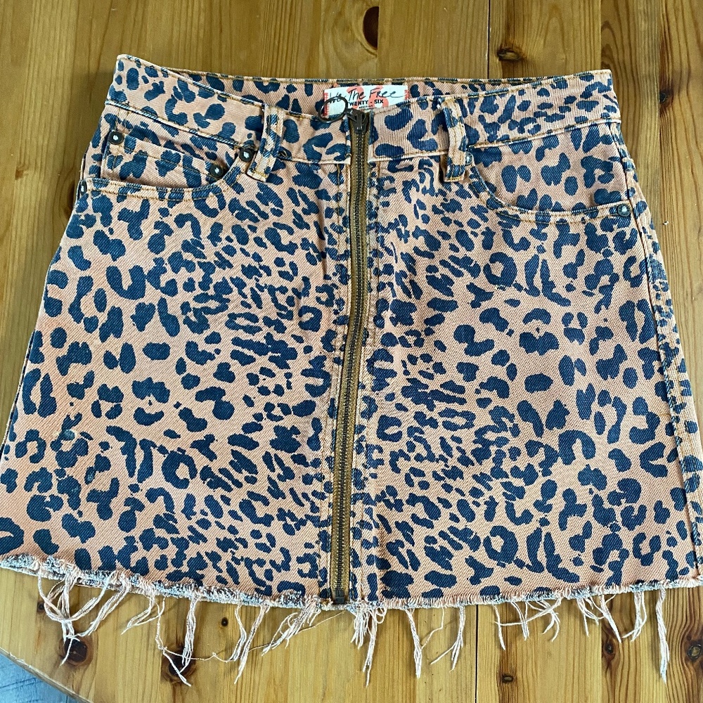 Free People Cheetah Skirt